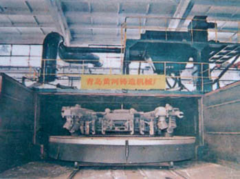 Shot blasting machine dedicated locomotive bogie series